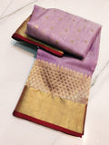 Pure Chanderi Handloom Kataan Silk Saree.