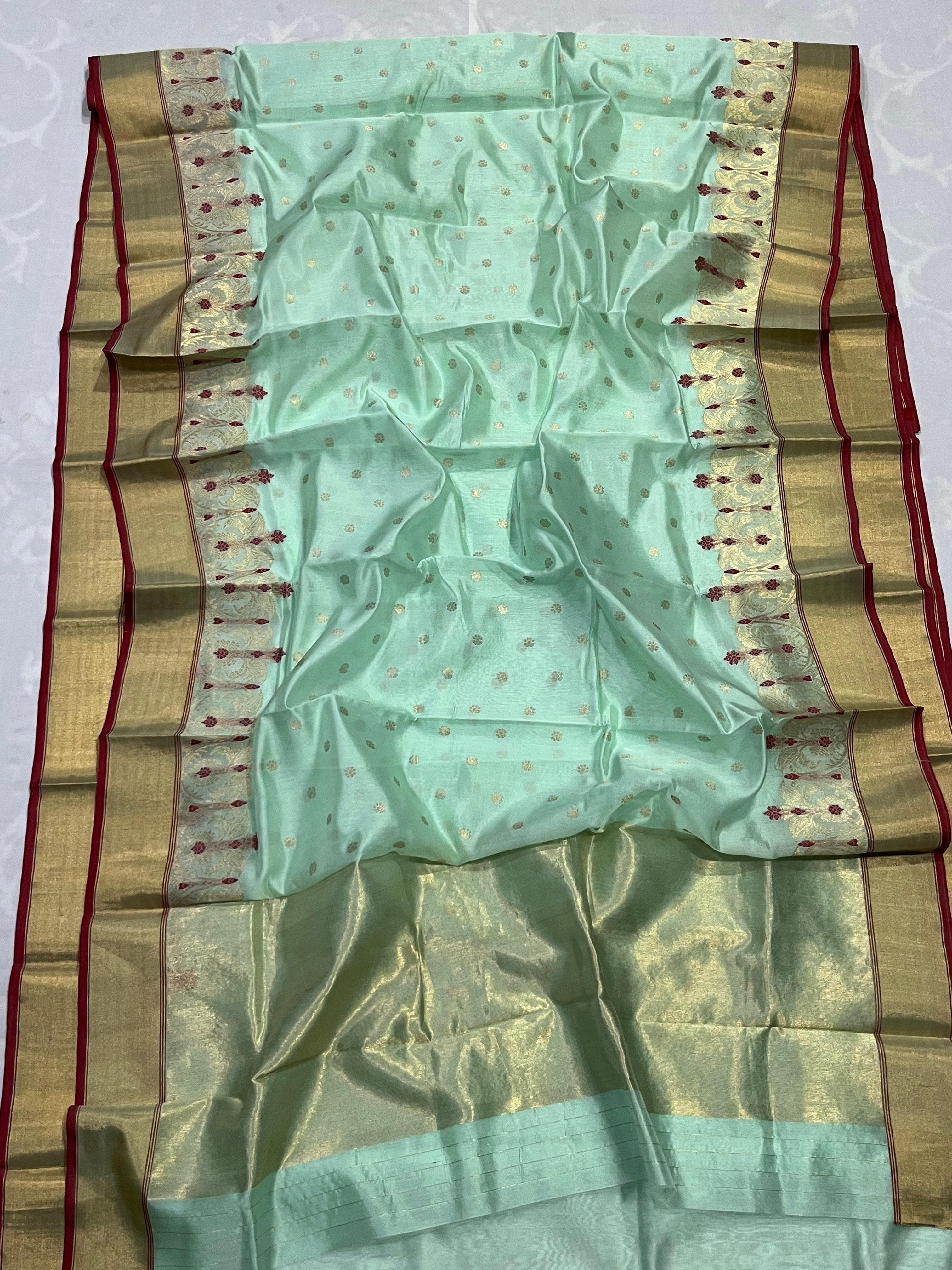 Pure Chanderi Handloom Kataan Silk Saree