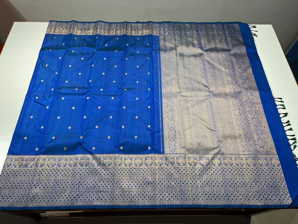 Pure Kanchipuram Handloom Turning Border Silk Saree