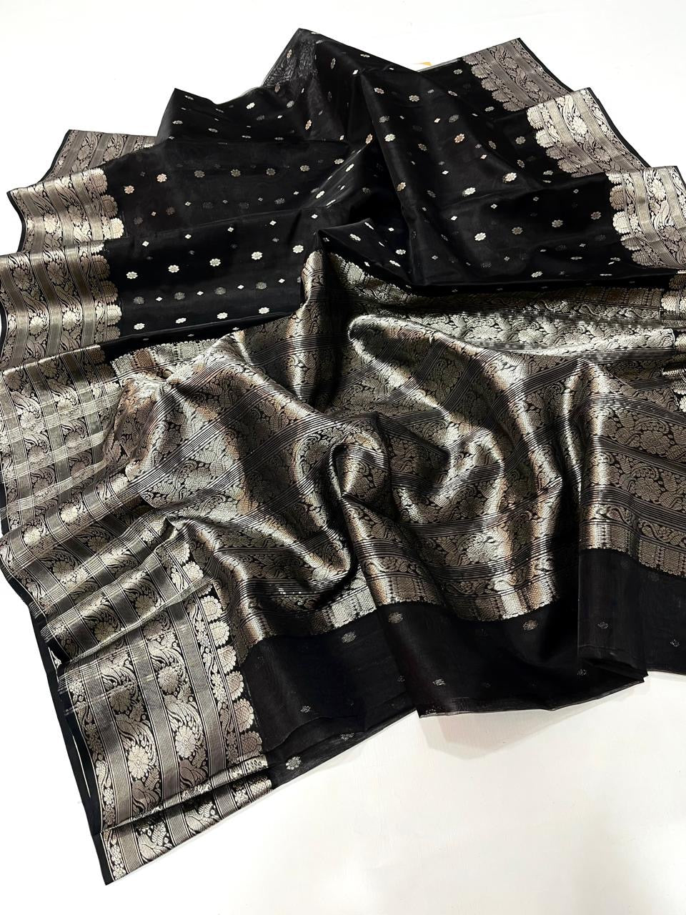 Pure Chanderi Handloom Kataan Silk Saree