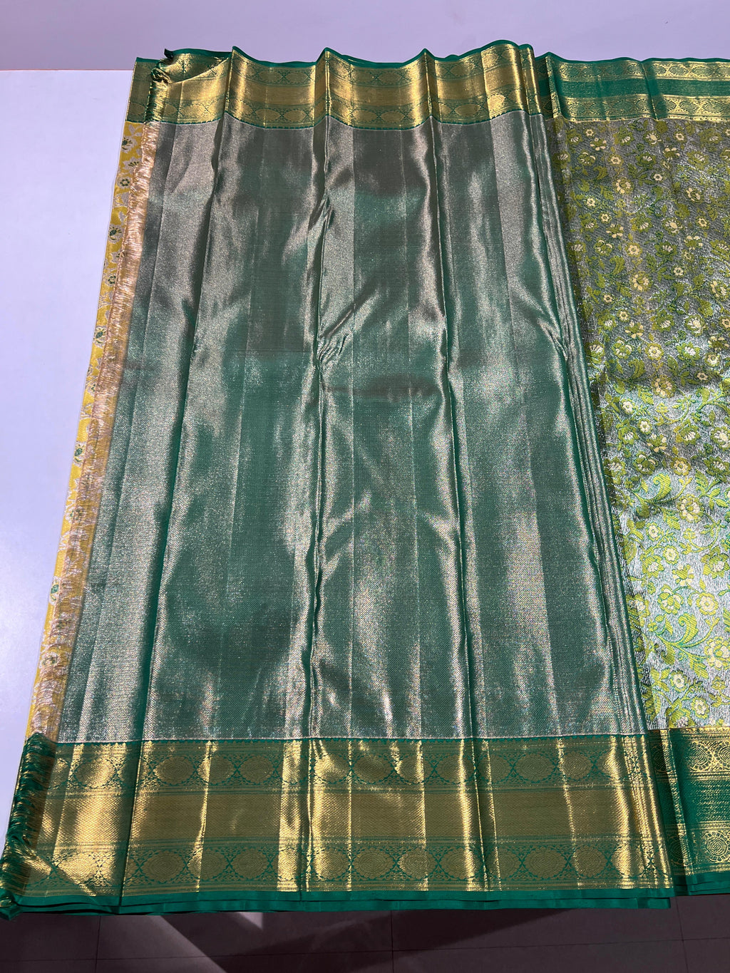 Pure Kanchipuram Handloom Tissue Silk Saree