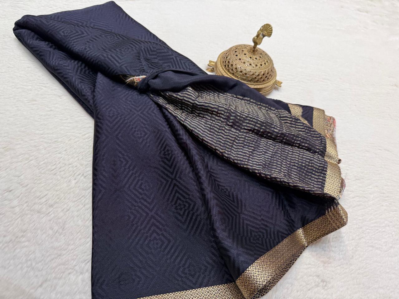 Pure Mysore Embossed HandloomSilk Saree