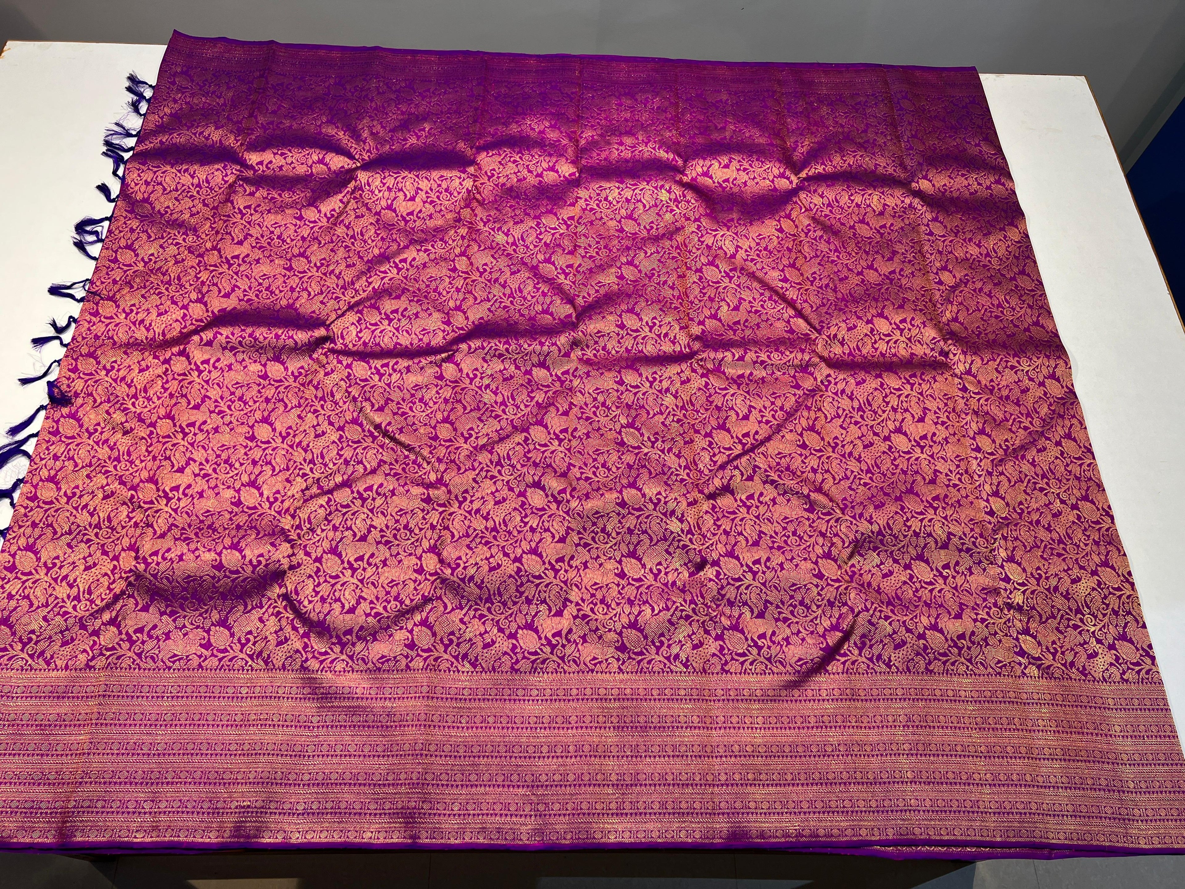 Kanchipuram Handloom Vanasinagaram Silk Saree