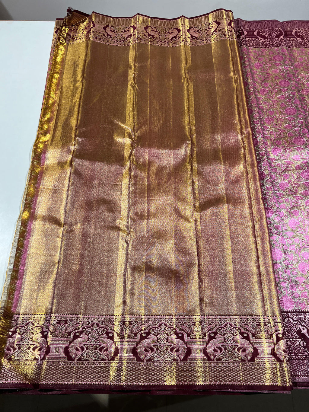 Kanchipuram Handloom Tissue Silk Saree