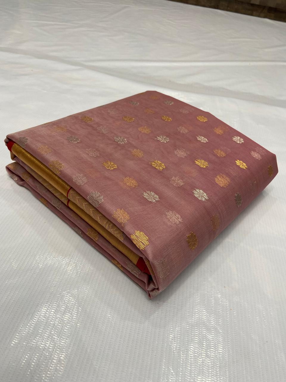 Pure Chanderi Handloom Kataan Silk Saree.