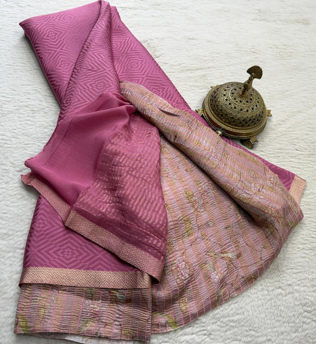 Pure Mysore Embossed HandloomSilk Saree