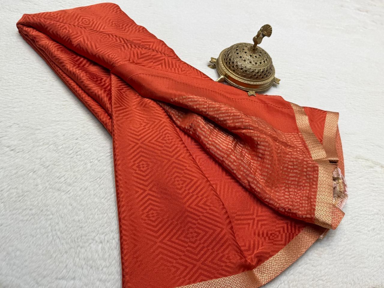 Pure Mysore Embossed HandloomSilk Saree