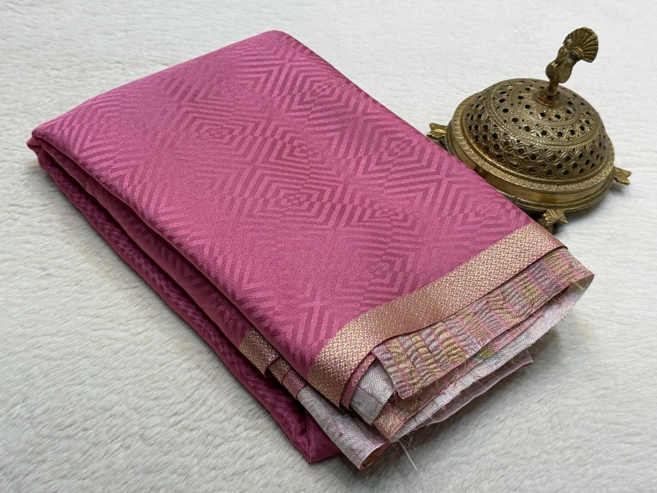 Pure Mysore Embossed HandloomSilk Saree