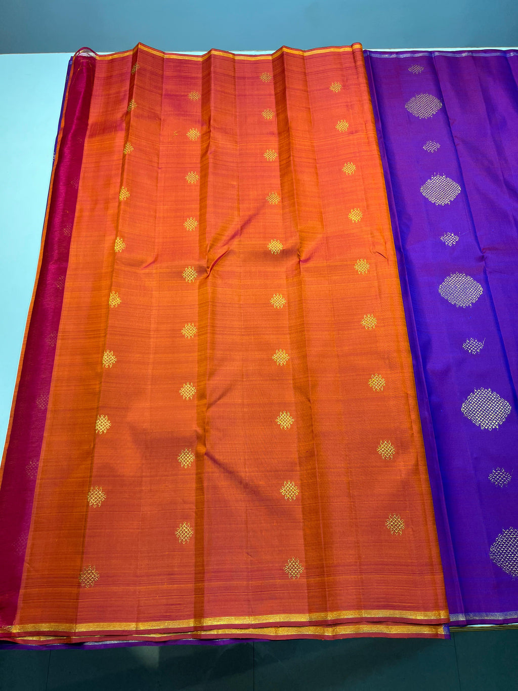 Kanchipuram Handloom Traditional Kolam Silk Saree