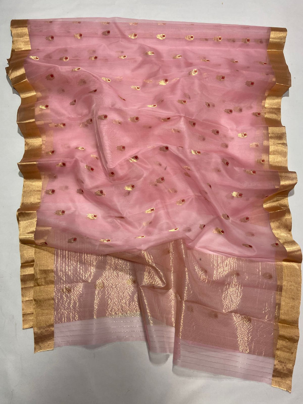 Chanderi Kataan Silk Saree | Handloom | Lightweight Drape - Silk Stories