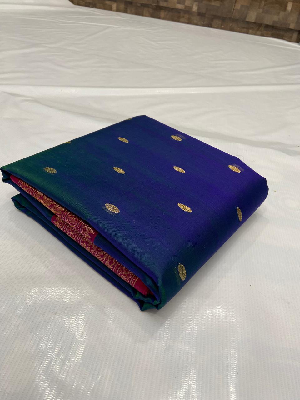 Pure Chanderi Kataan Handloom Silk Saree
