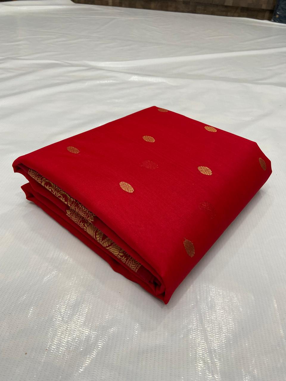 Pure Chanderi Kataan Handloom Silk Saree