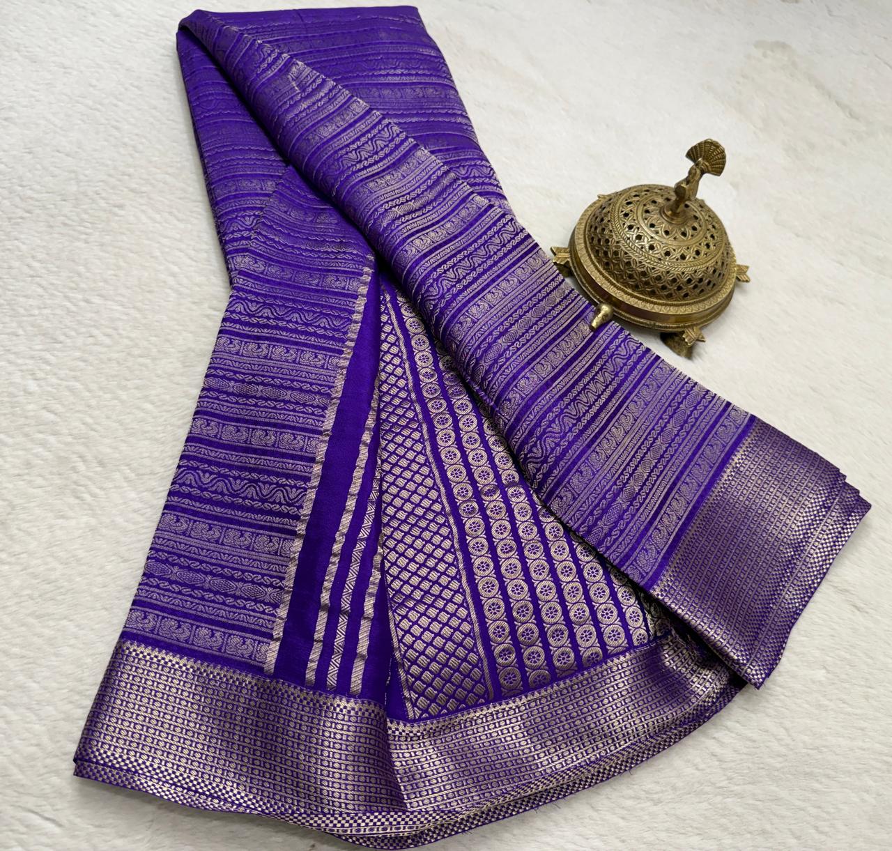 Pure Mysore Silk Brocade Saree