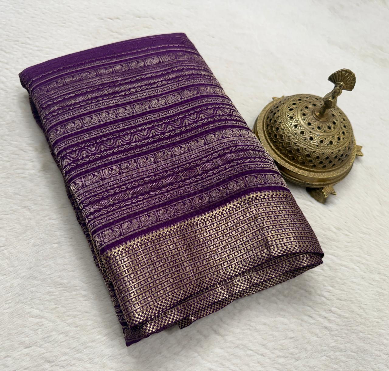 Pure Mysore Silk Brocade Saree
