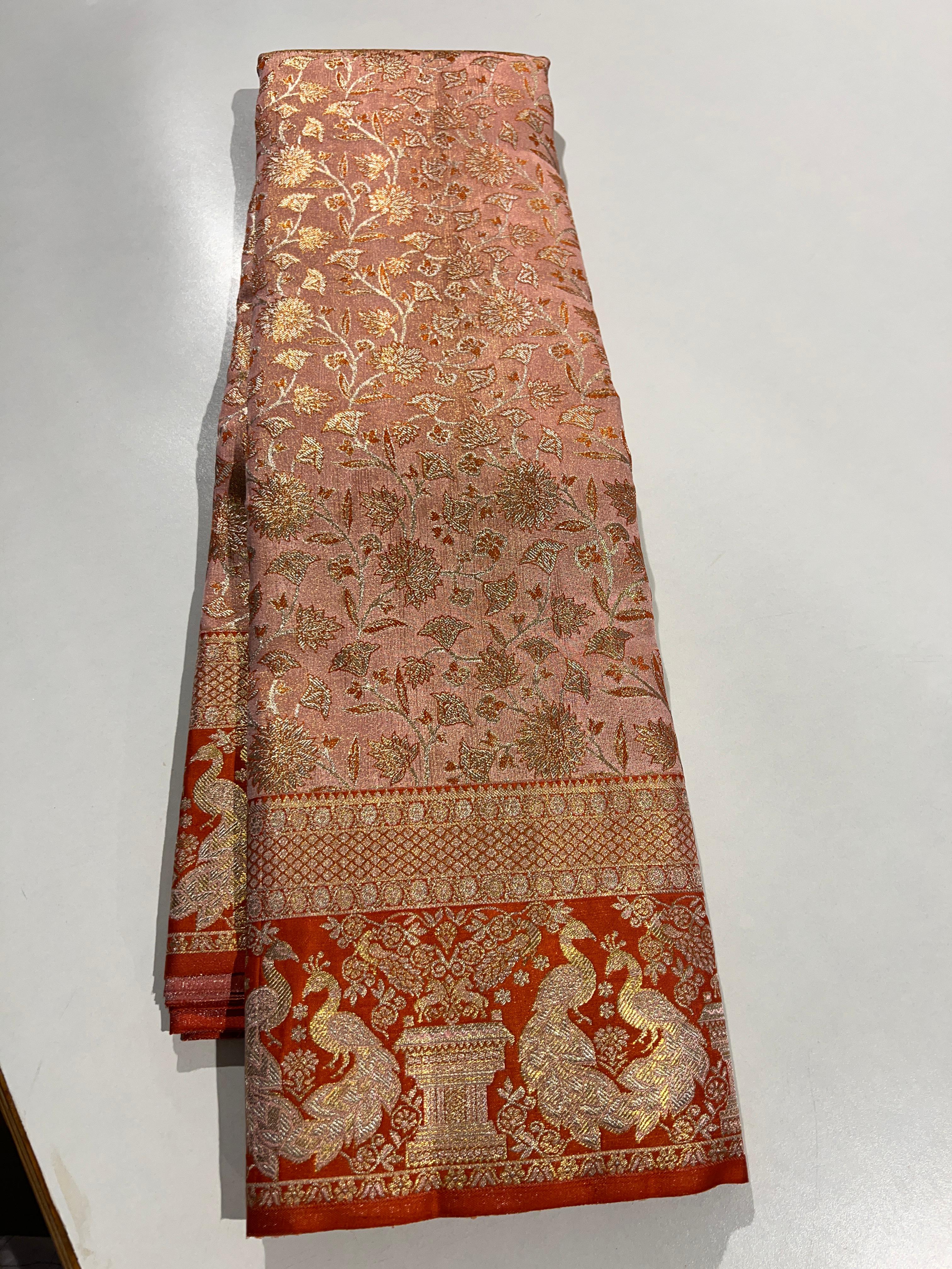 Kanchipuram Handloom Tissue Silk Saree
