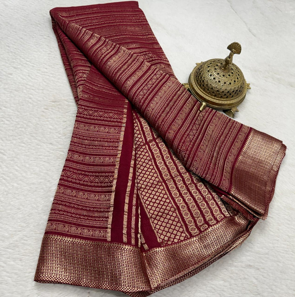 Pure Mysore Silk Brocade Saree
