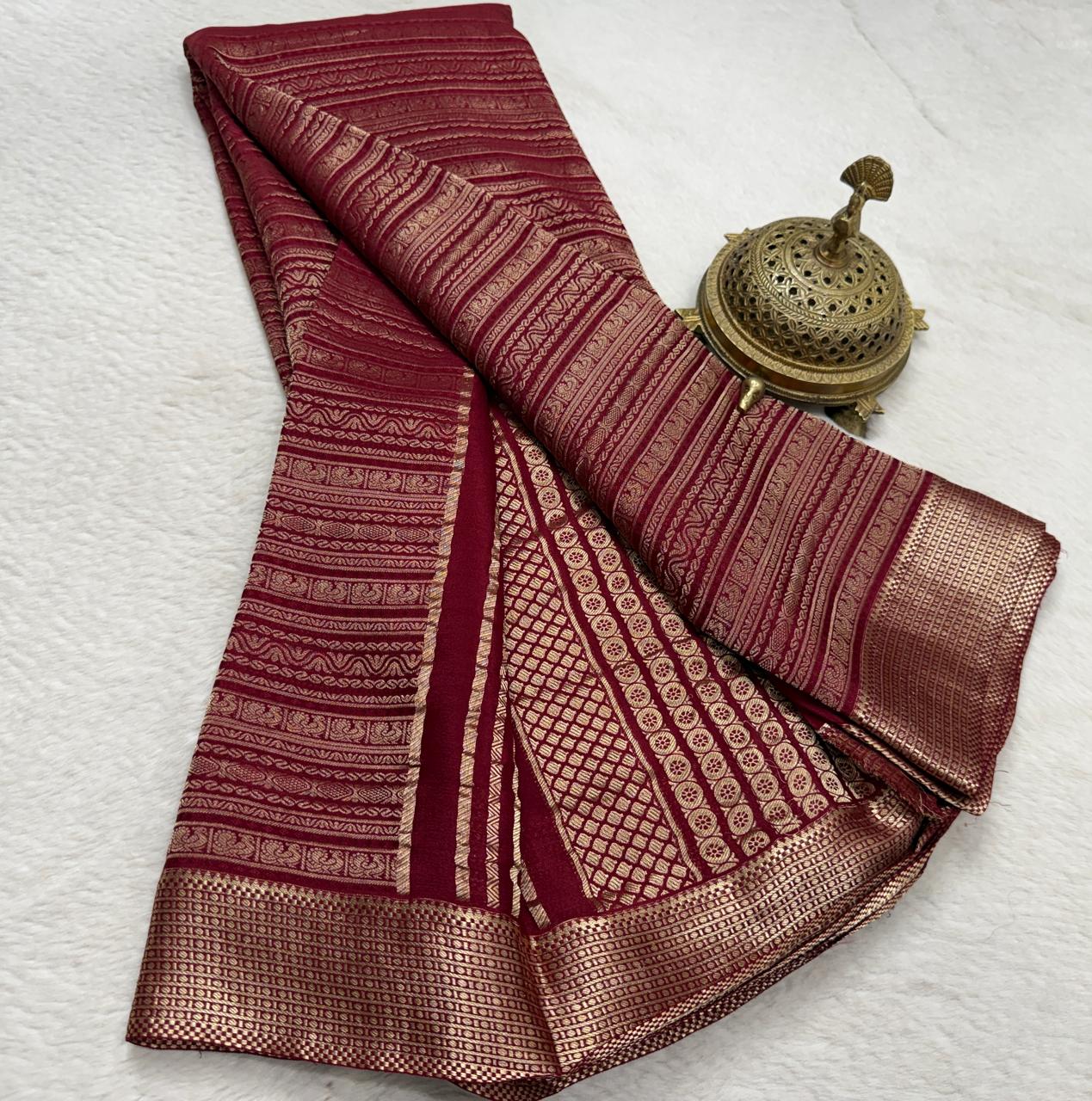 Pure Mysore Silk Brocade Saree