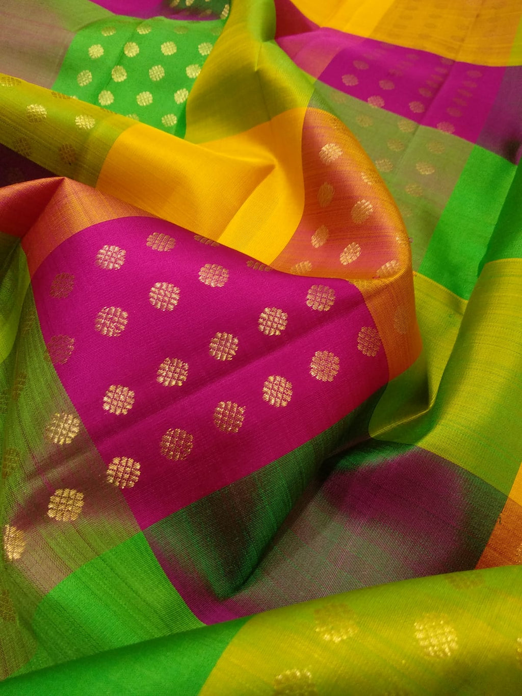Kanchipuram Palum Pazham Silk Saree | Retta Pet Border - Silk Stories