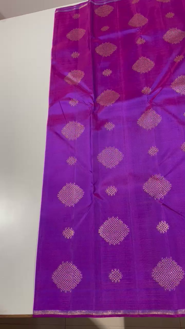 Kanchipuram Handloom Traditional Kolam Silk Saree