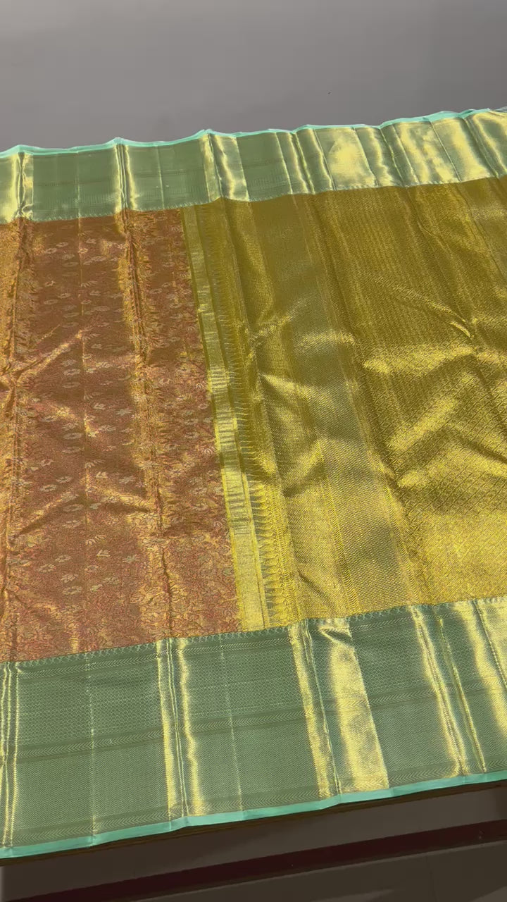 Pure Kanchipuram Handloom Tissue Silk Saree