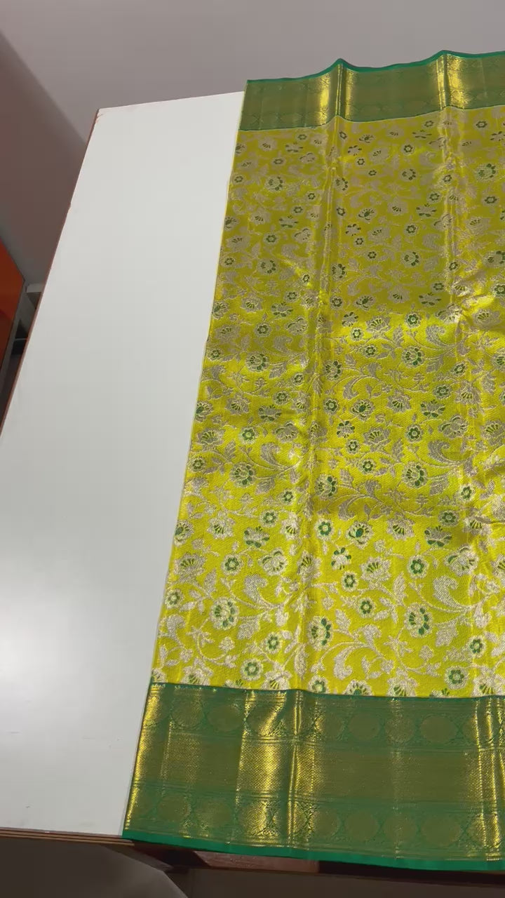 Pure Kanchipuram Handloom Tissue Silk Saree
