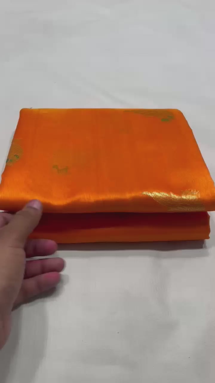 Pure Chanderi Handloom Pattu Silk Saree.