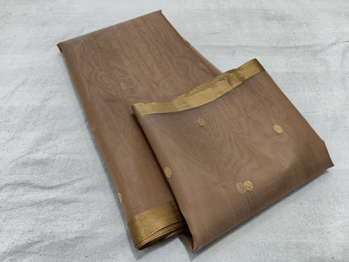 Pure Chanderi Handloom Kataan Silk Saree. - Silk Stories