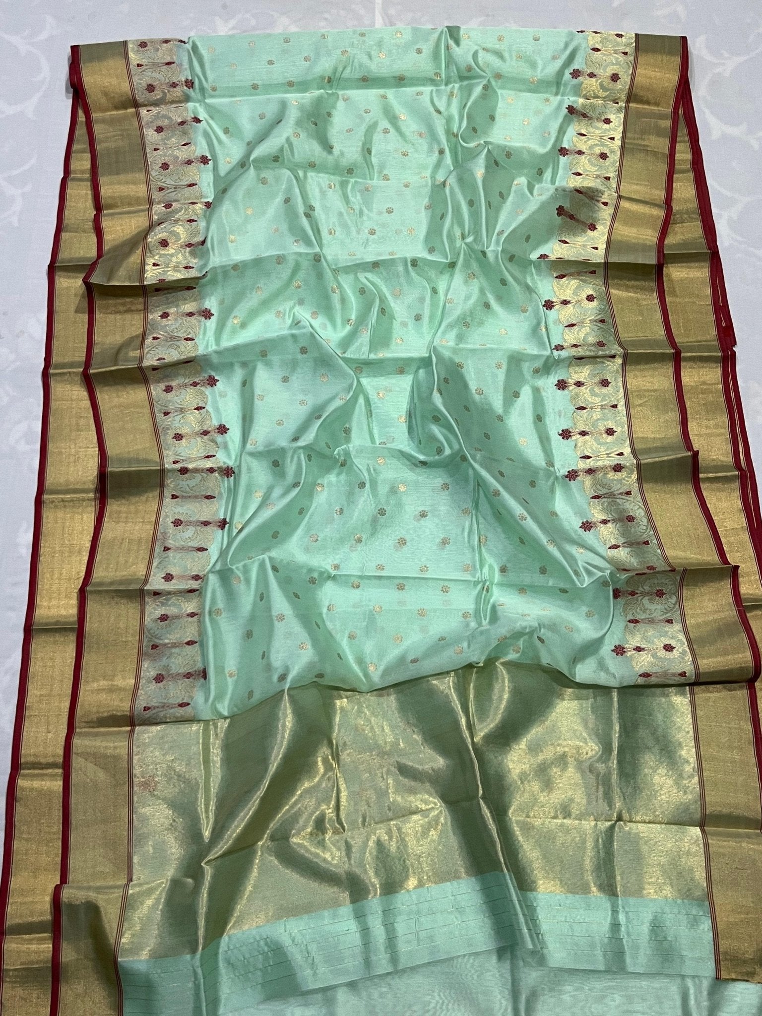 Pure Chanderi Handloom Kataan Silk Saree - Silk Stories