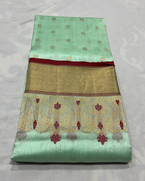 Pure Chanderi Handloom Kataan Silk Saree - Silk Stories