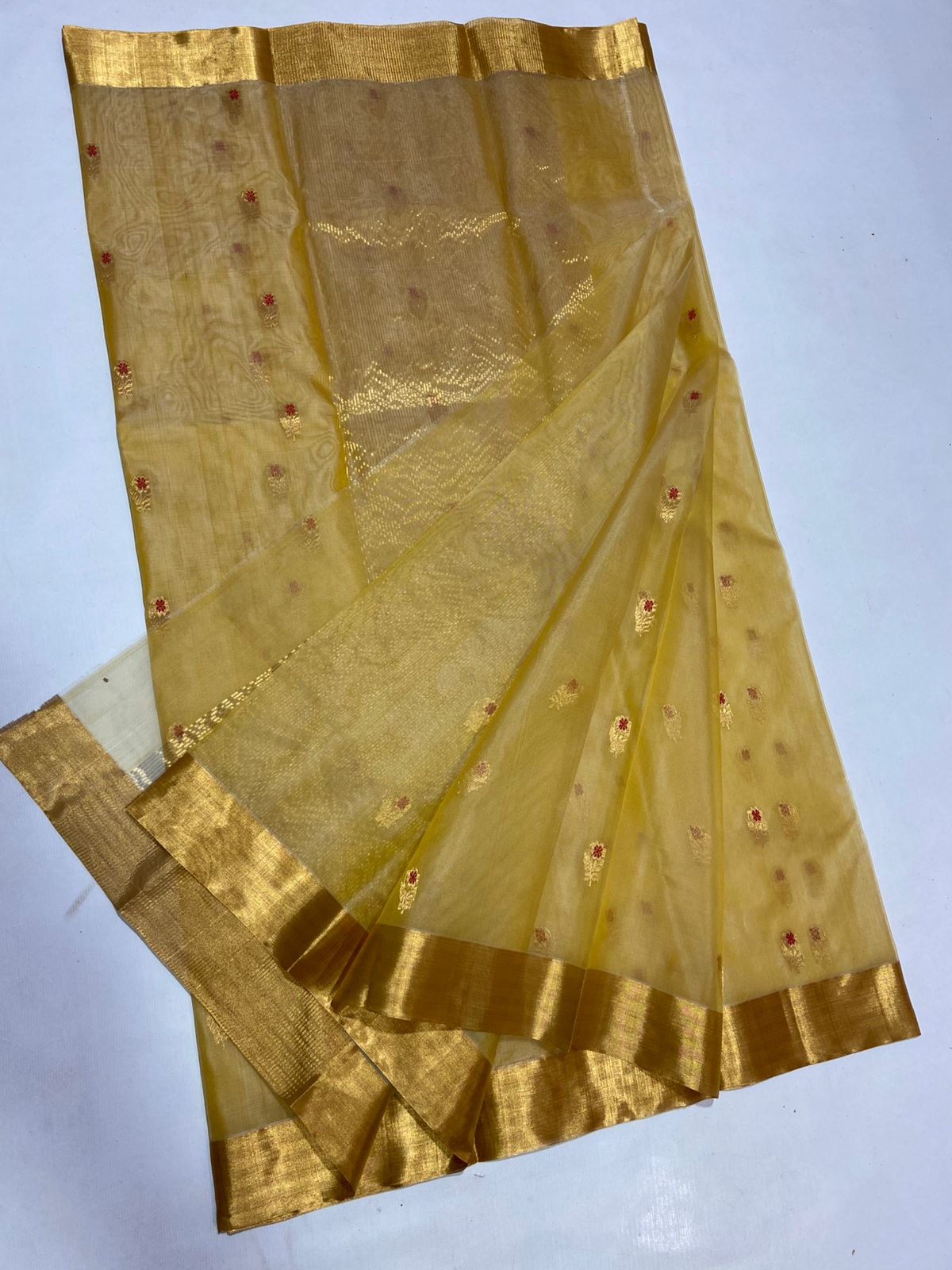 Pure Chanderi Kataan Silk Saree | Handloom Artistry - Silk Stories