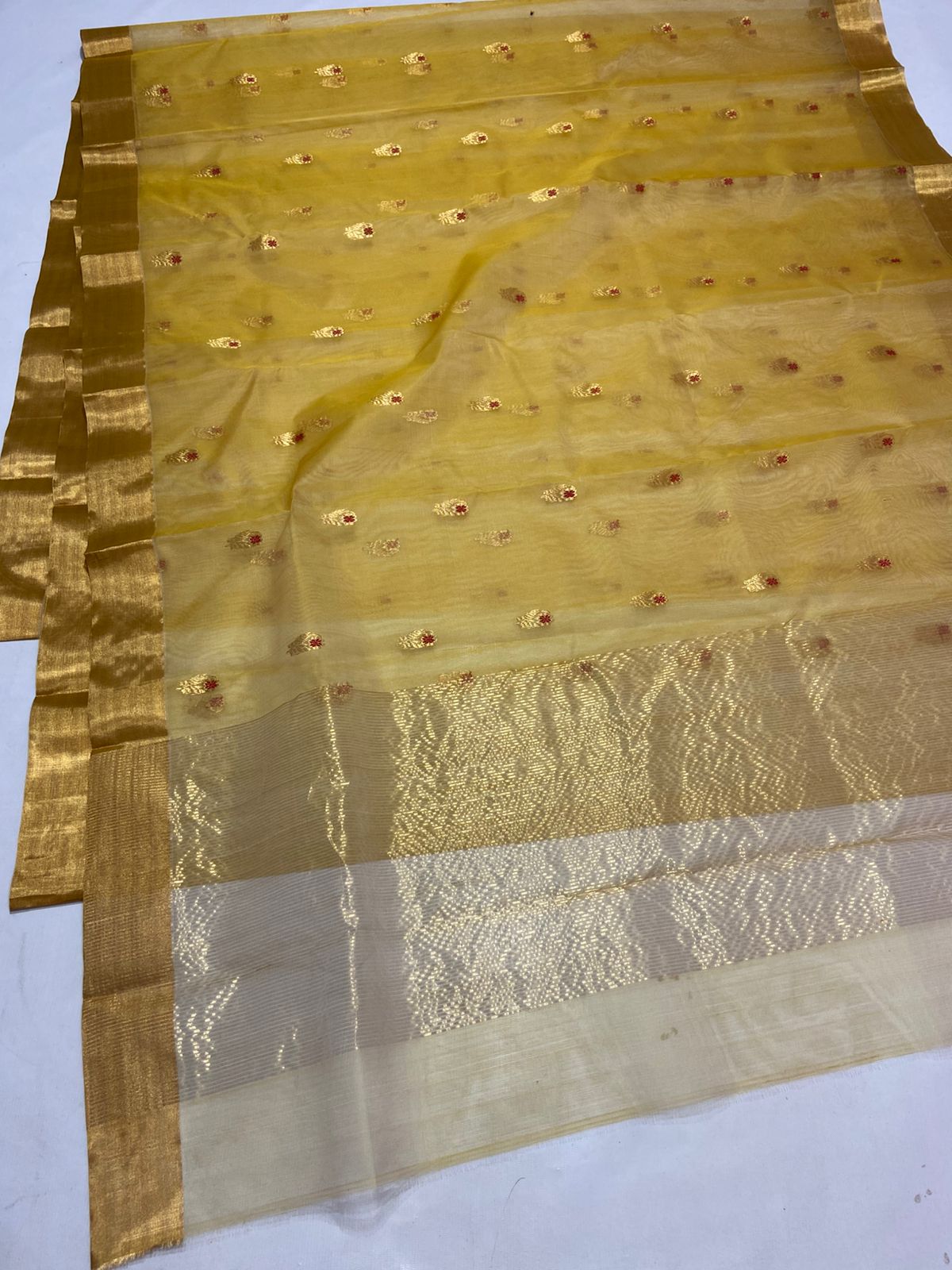 Pure Chanderi Kataan Silk Saree | Handloom Artistry - Silk Stories