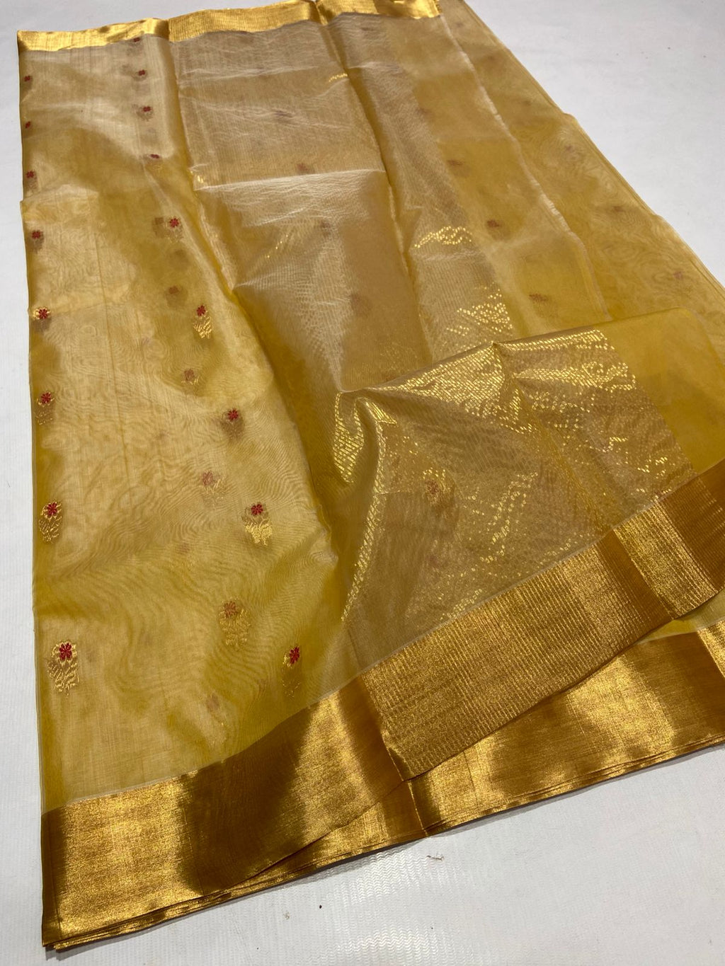 Pure Chanderi Kataan Silk Saree | Handloom Artistry - Silk Stories
