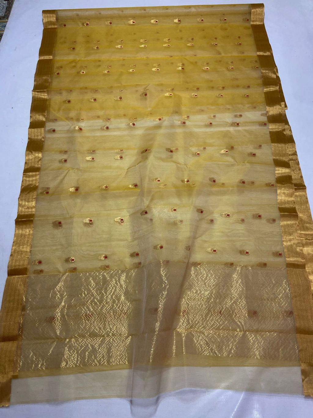 Pure Chanderi Kataan Silk Saree | Handloom Artistry - Silk Stories