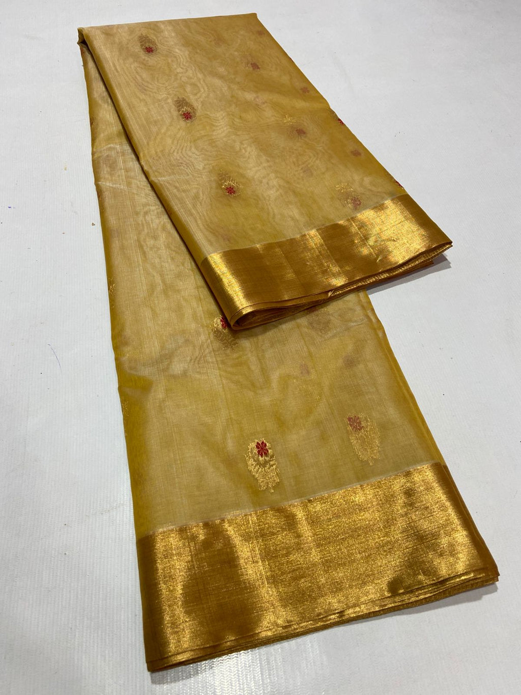 Pure Chanderi Kataan Silk Saree | Handloom Artistry - Silk Stories