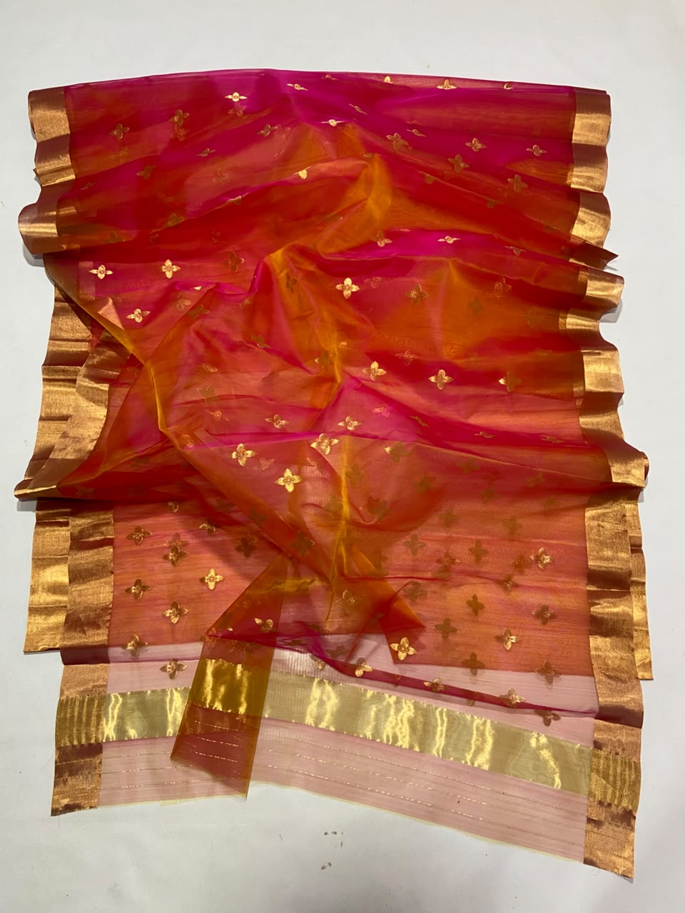 Pure Chanderi Kataan Handloom Silk Saree - Silk Stories