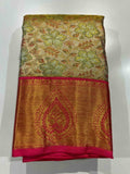 Pure Kanchipuram Handloom Korvai Silk Saree - Silk Stories