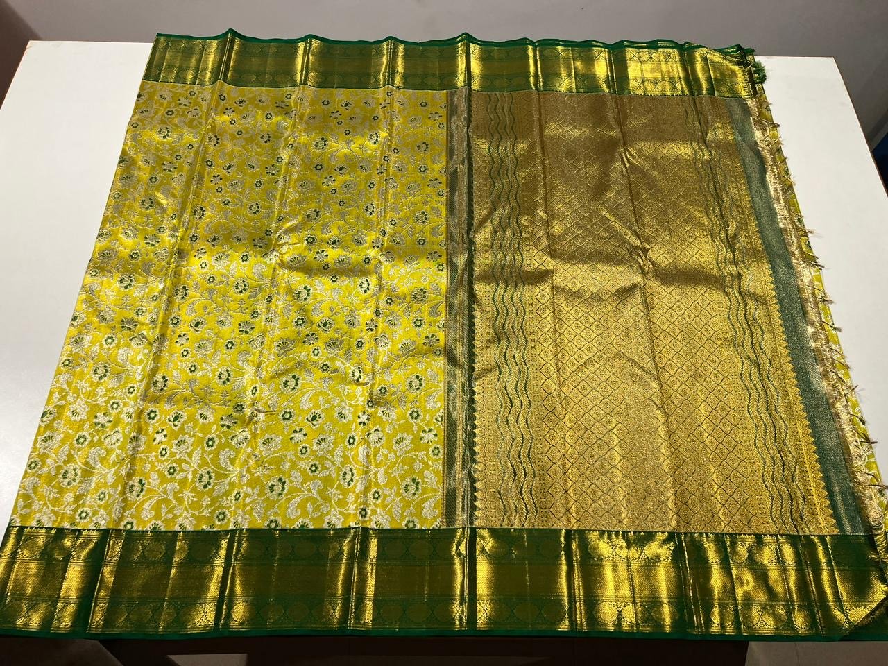 Pure Kanchipuram Handloom Tissue Silk Saree - Silk Stories