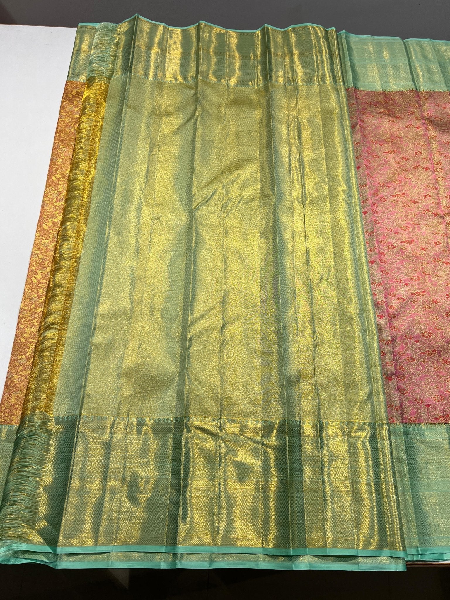 Pure Kanchipuram Handloom Tissue Silk Saree - Silk Stories