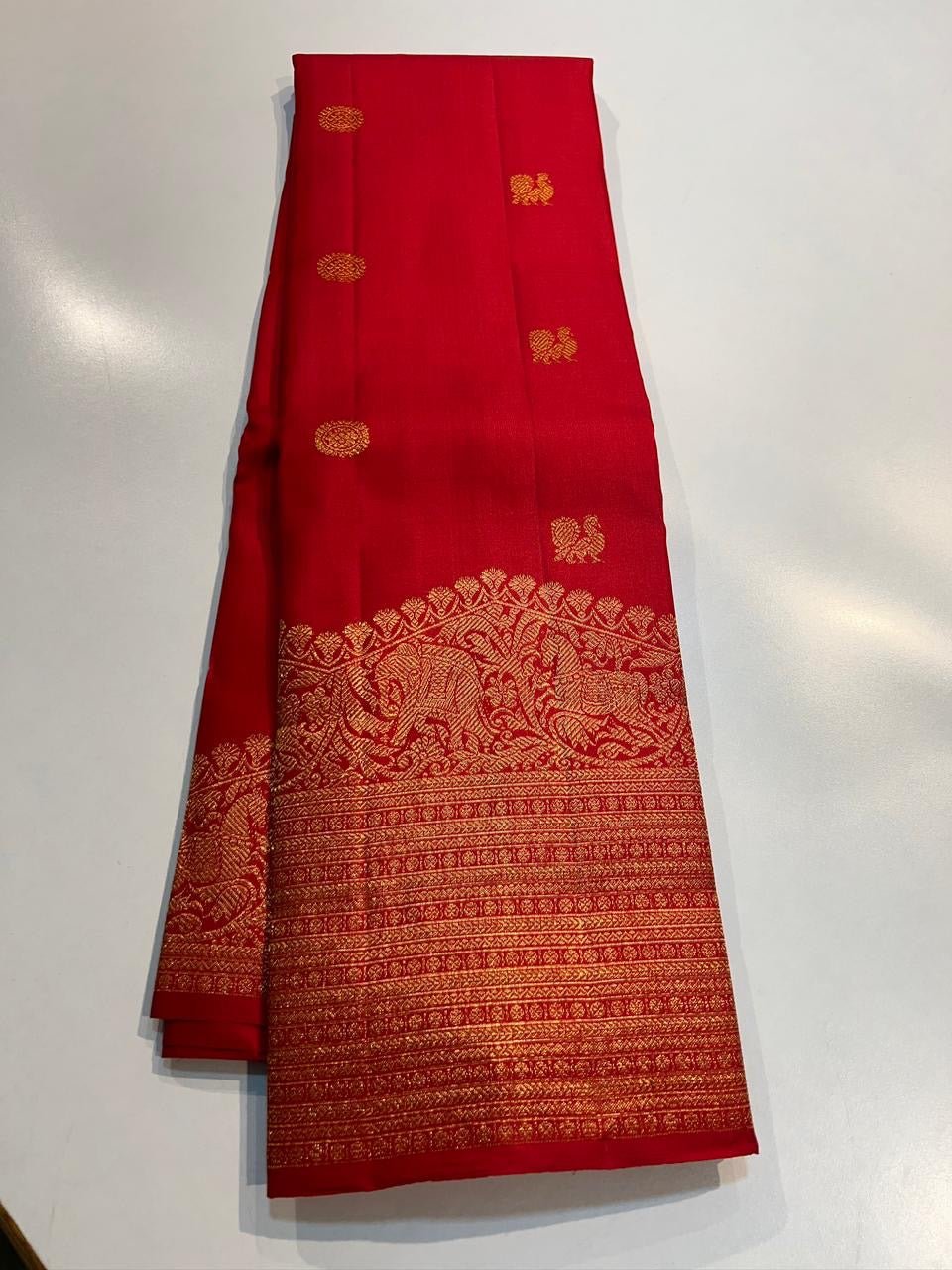 Pure Kanchipuram Handloom Turning Border Silk Saree - Silk Stories