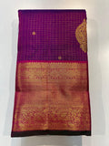 Pure Kanchipuram Handloom Vaira Oosi Silk Saree. - Silk Stories