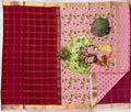 Pure Mysore Silk Handloom Saree with Kalamkari Print Pallu. - Silk Stories